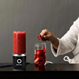 Yasomi Taşınabilir Kablosuz Şarjlı Cam Smoothie El Blenderi siyah ( Türkiye Garantili)